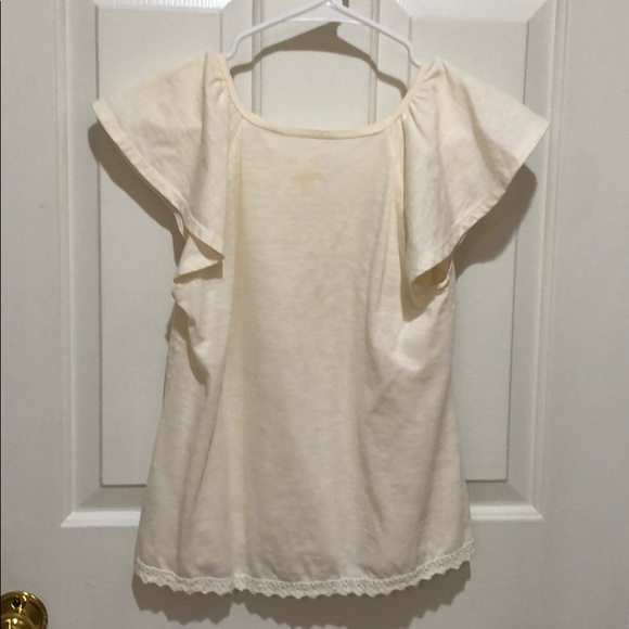 Cream Blouse with Lace, Tassels, and Patterns - Picture 2 of 4